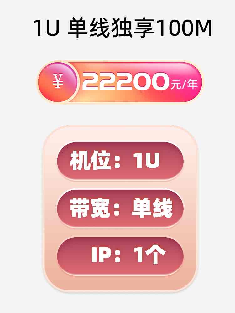 菏泽单线100M服务器托管价格